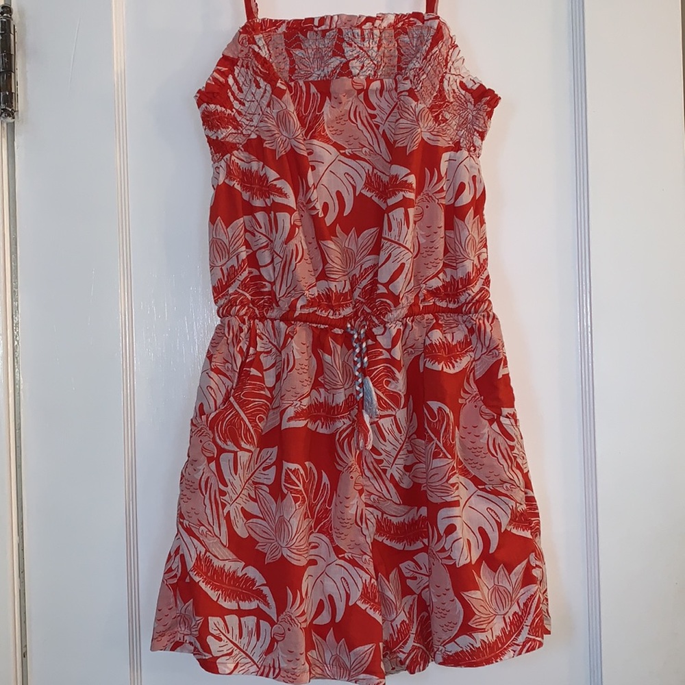 Boden 13/14 Tropical Orange & White Romper EUC - Picture 15 of 16